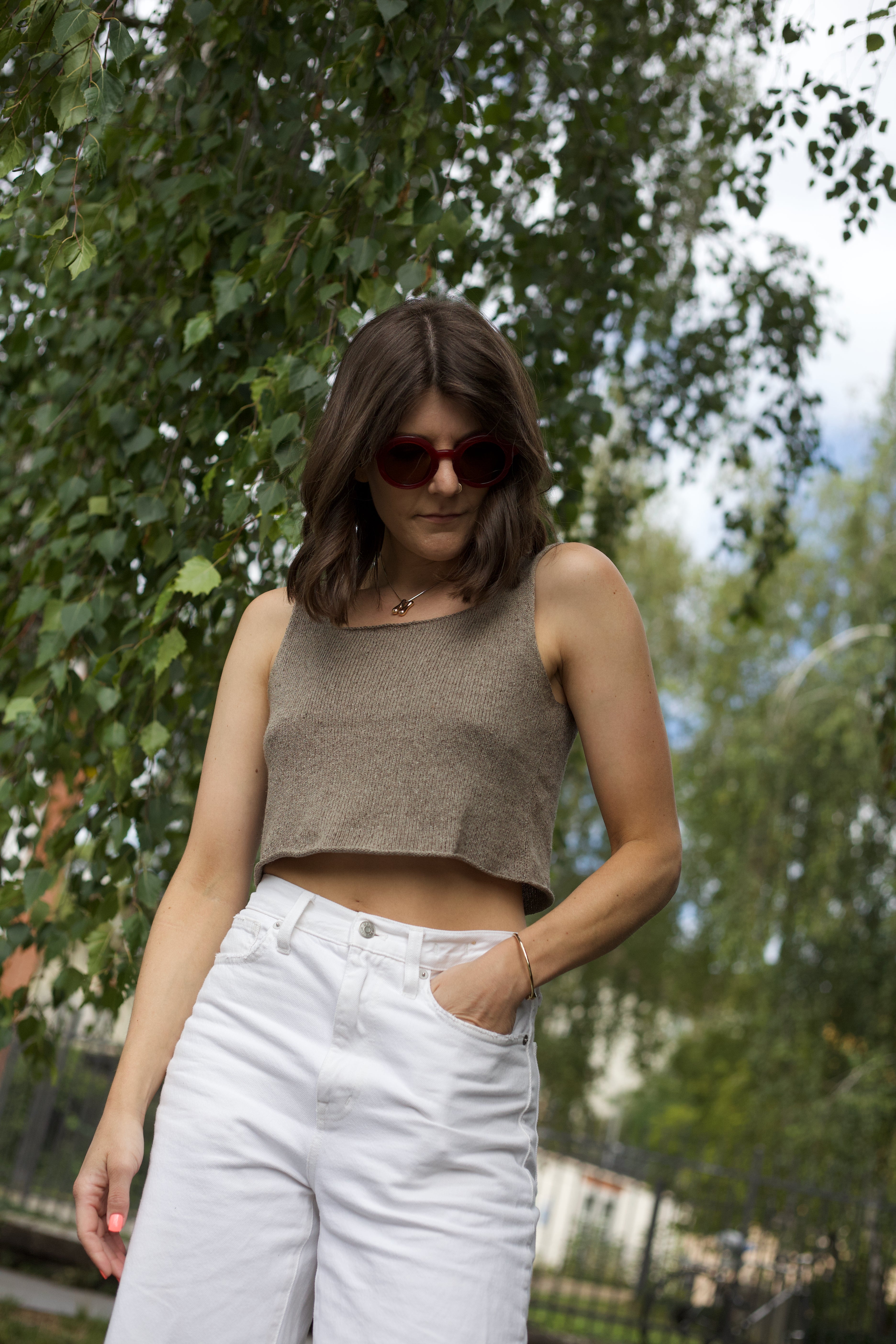 FW24 HdN Caluroso Crop, Ash Brown